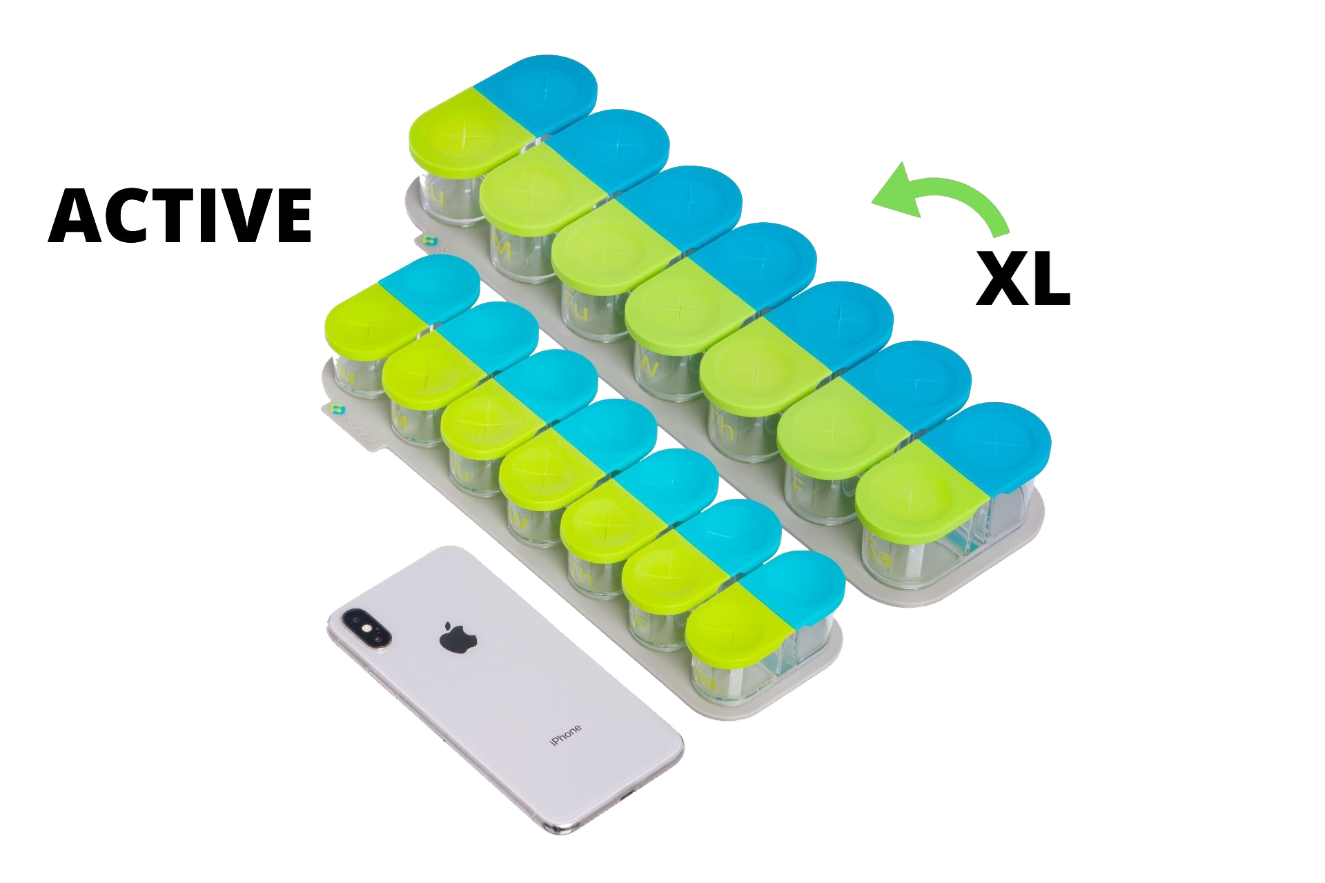 SMALLER SIZE: Sagely SMART Active Weekly Pill Organizer