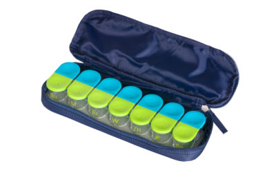 Sagely Smart Extra Large Pill Organizer - Sleek XL 7 Day AM/PM Pill Box  with Free Reminder App
